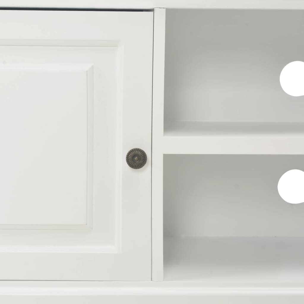 vidaXL Szafka pod TV, biała, 90x30x40 cm, drewniana