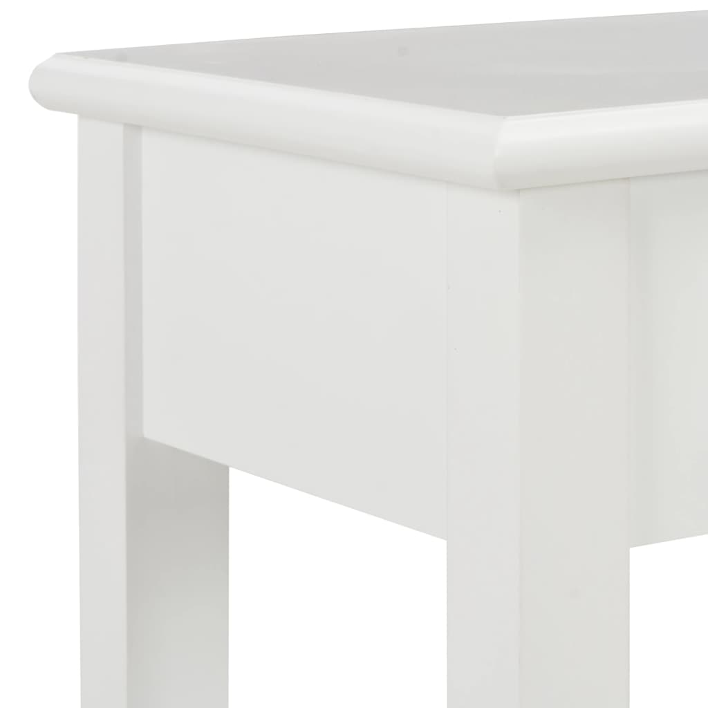 vidaXL Stolik konsola, biały, 110 x 35 x 80 cm, drewniany