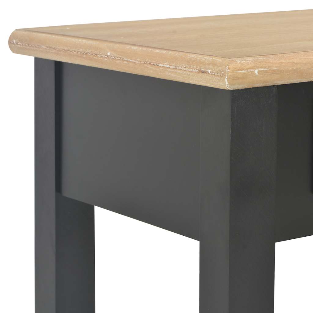 vidaXL Stolik konsola, czarny, 110 x 35 x 80 cm, drewniany