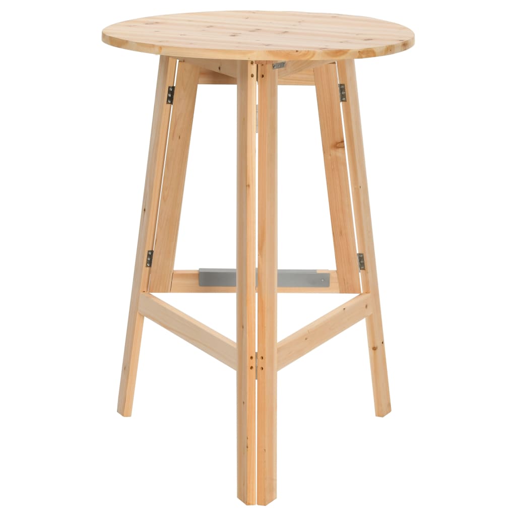 vidaXL Składany stolik barowy, 78 cm, drewno jodłowe