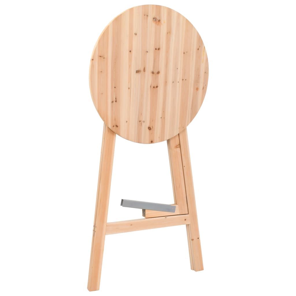 vidaXL Składany stolik barowy, 78 cm, drewno jodłowe