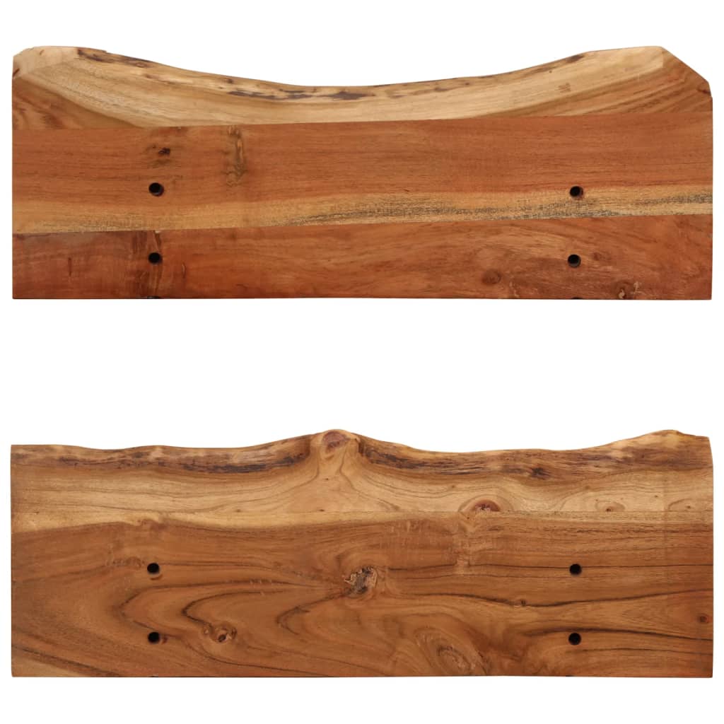 vidaXL Półki ścienne, 2 szt., 60 x 20 x 18 cm, lite drewno akacjowe