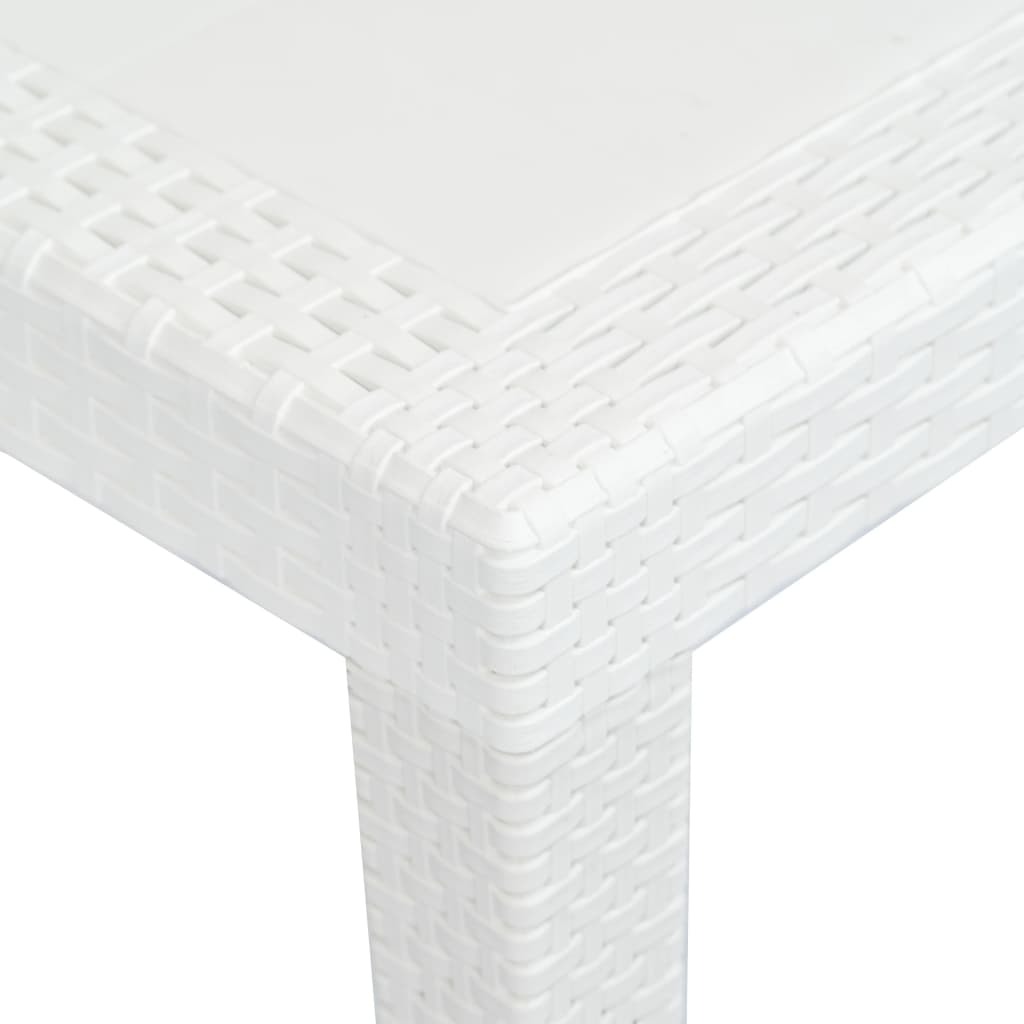 vidaXL Stół ogrodowy, 220x90x72 cm, plastikowy, biały