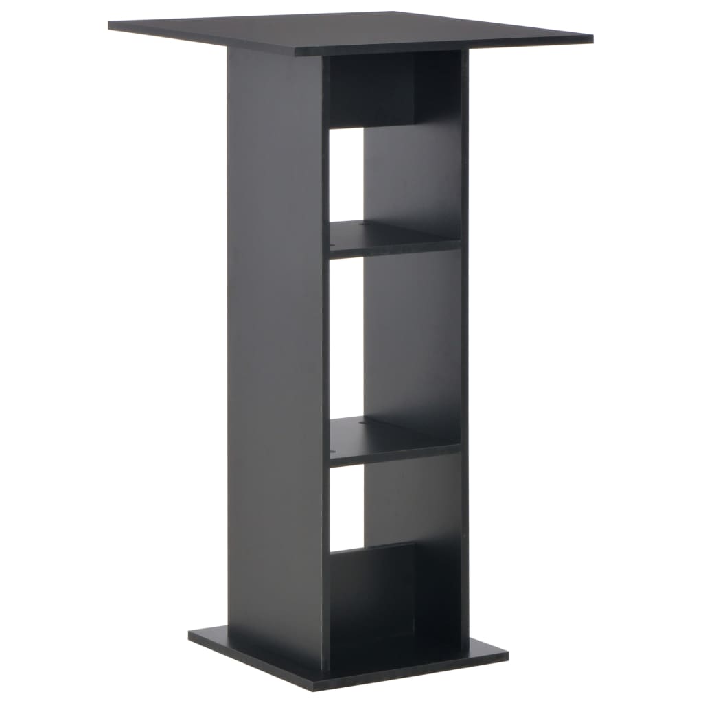 vidaXL Stolik barowy, czarny, 60 x 60 x 110 cm
