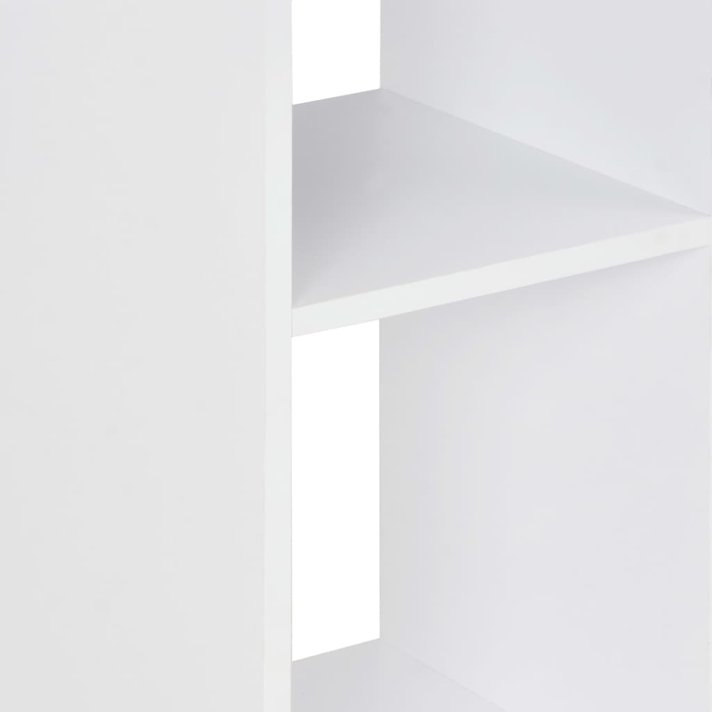vidaXL Stolik barowy, biel i kolor betonu, 60 x 60 x 110 cm