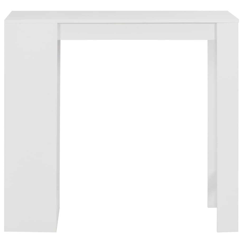 vidaXL Stolik barowy z półkami, biały, 110 x 50 x 103 cm
