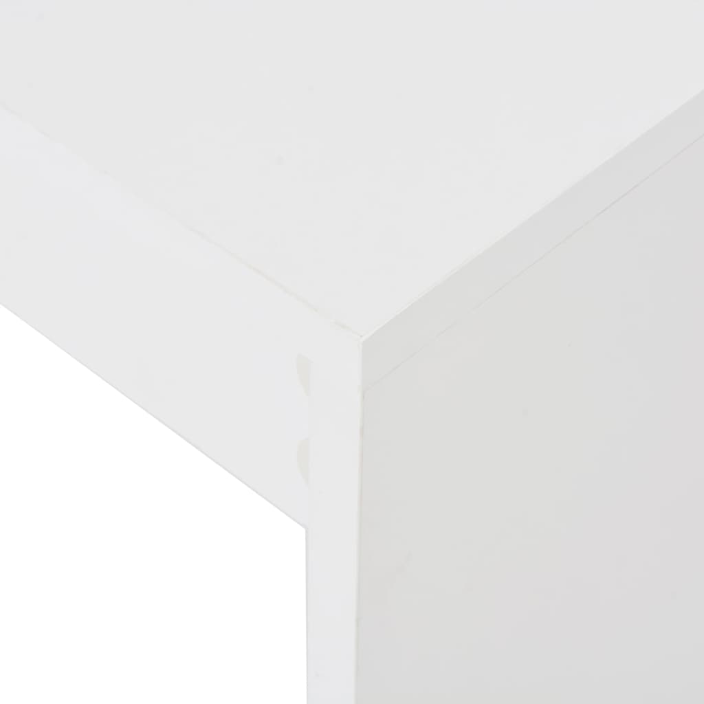 vidaXL Stolik barowy z półkami, biały, 110 x 50 x 103 cm