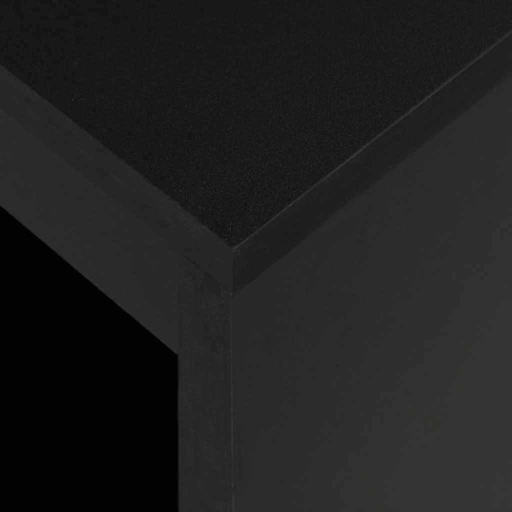 vidaXL Stolik barowy z półkami, czarny, 110 x 50 x 103 cm