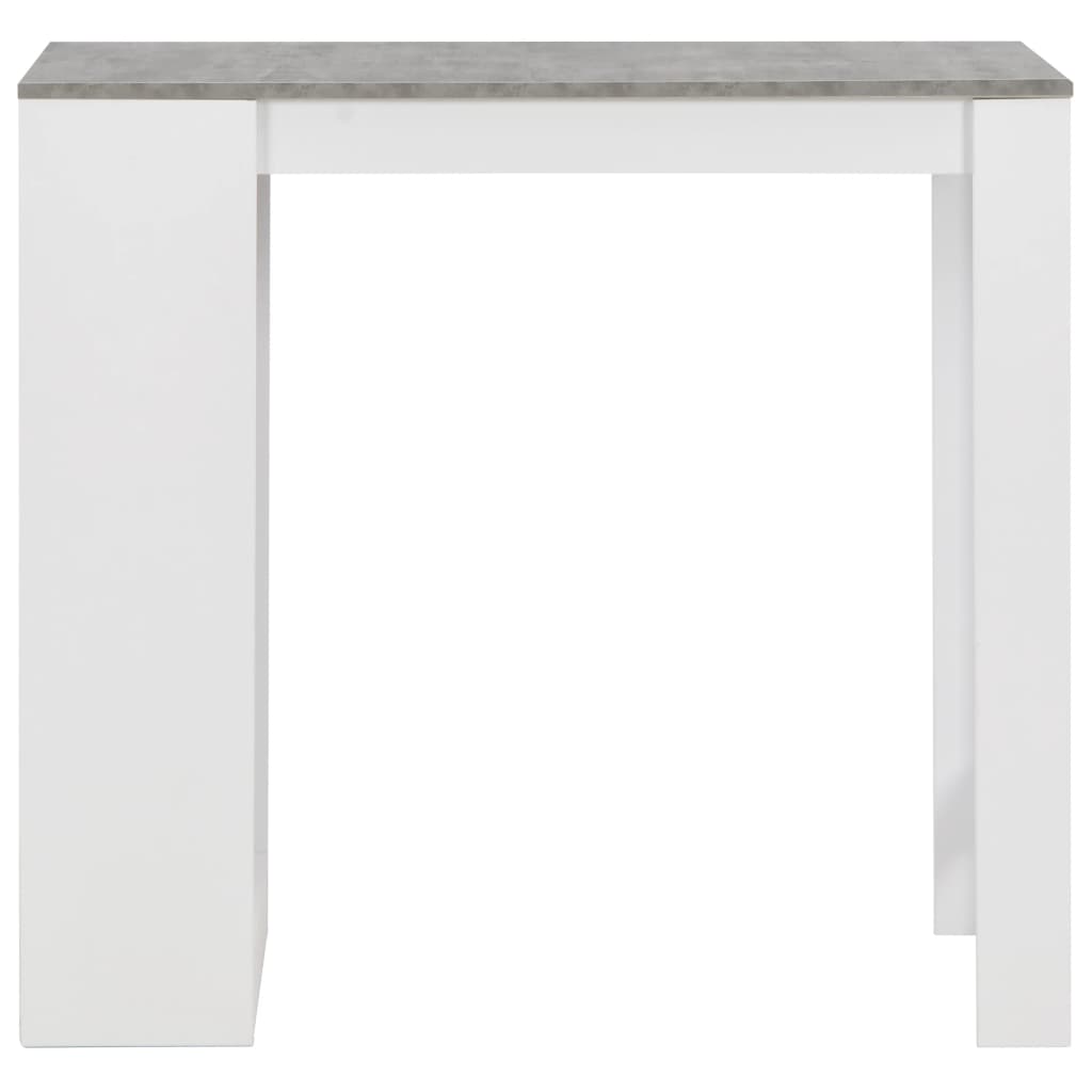 vidaXL Stolik barowy z półkami, biały, 110 x 50 x 103 cm