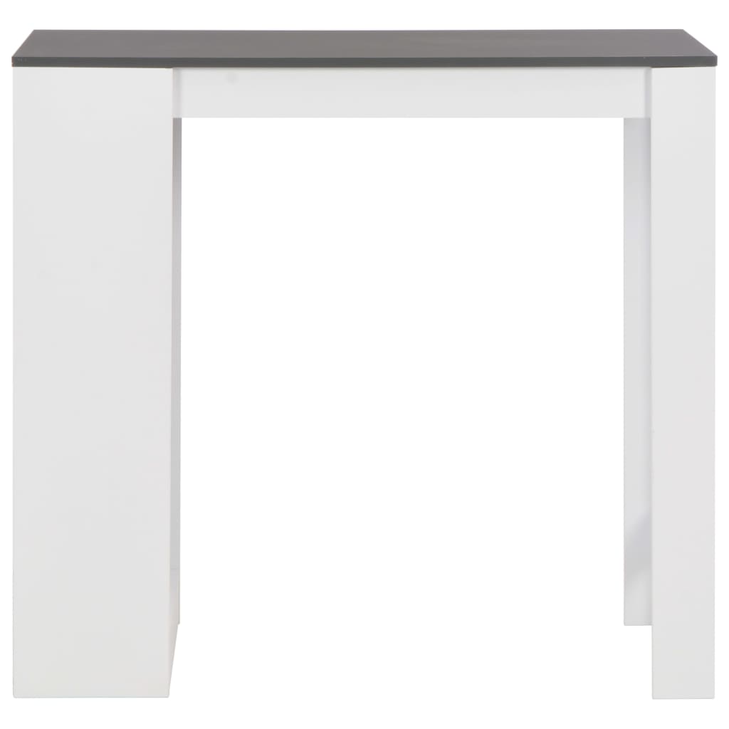 vidaXL Stolik barowy z półkami, biały, 110 x 50 x 103 cm