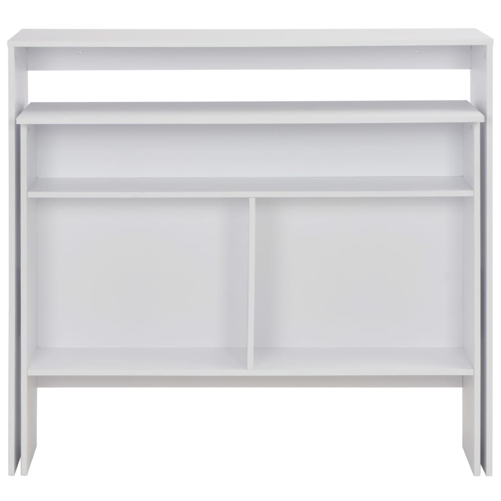 vidaXL Stół barowy z 2 blatami, biały, 130 x 40 x 120 cm