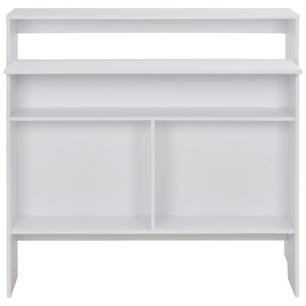 vidaXL Stół barowy z 2 blatami, biały, 130 x 40 x 120 cm