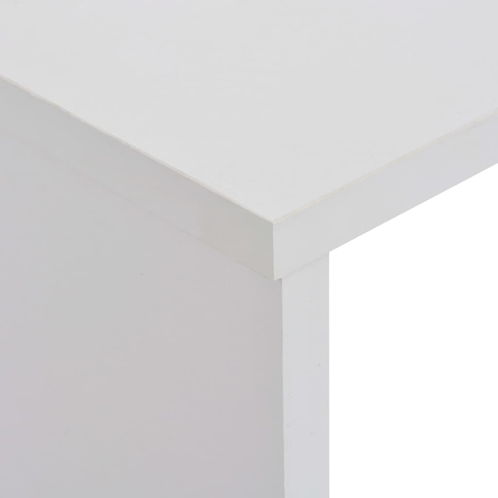vidaXL Stół barowy z 2 blatami, biały, 130 x 40 x 120 cm