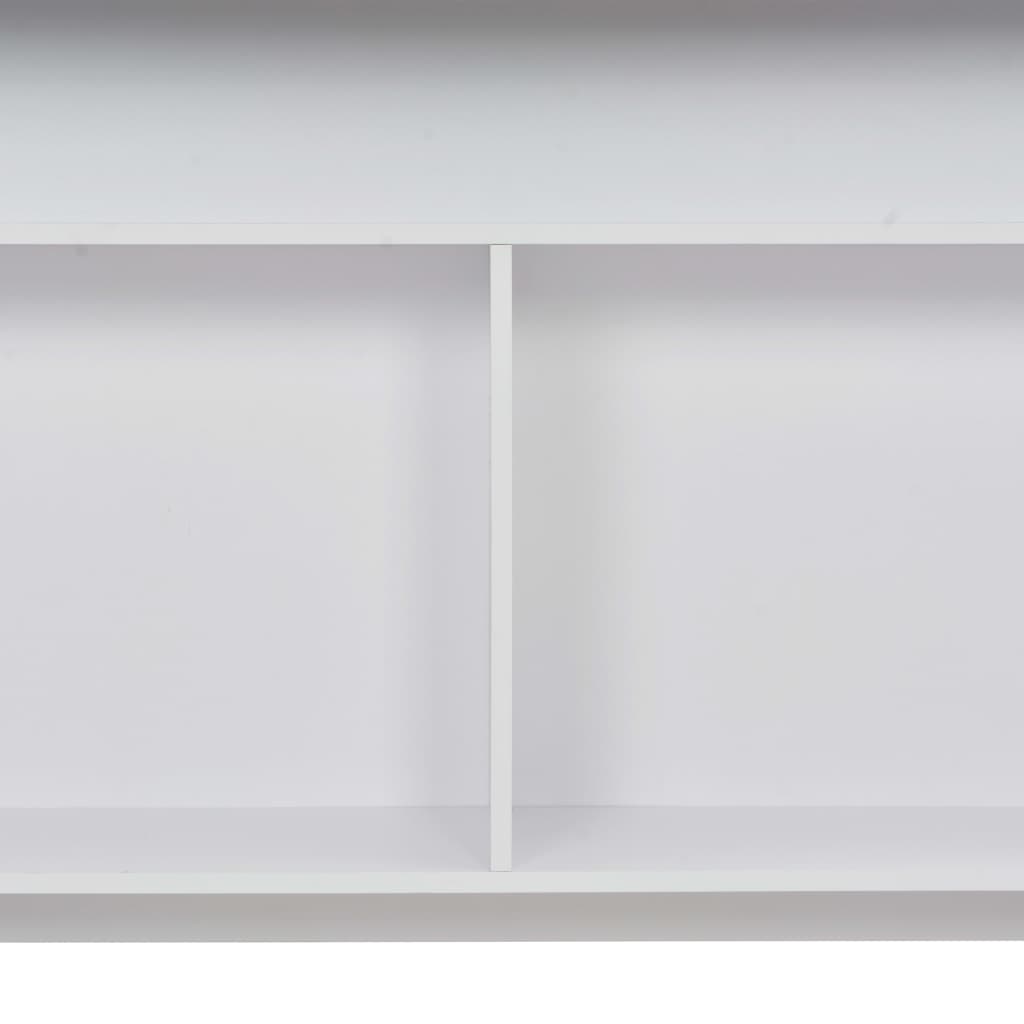 vidaXL Stół barowy z 2 blatami, biały, 130 x 40 x 120 cm
