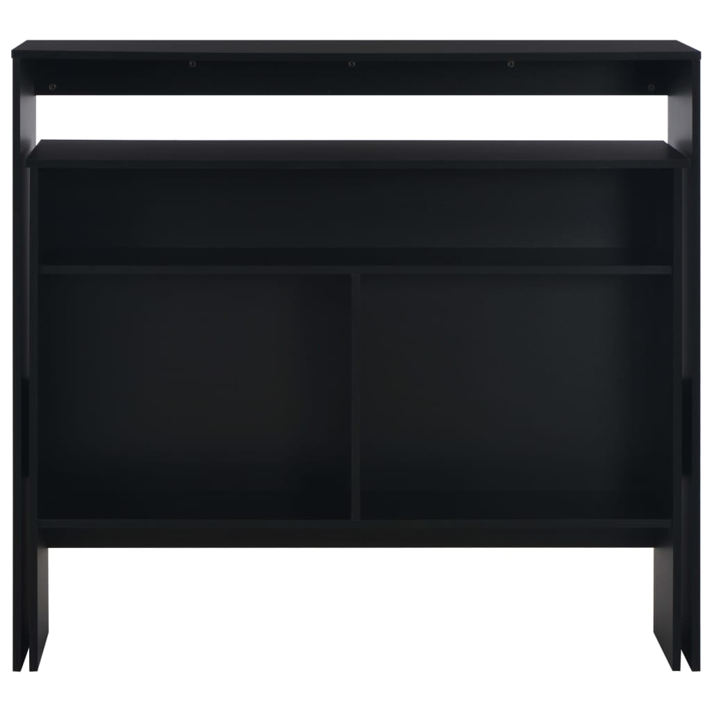 vidaXL Stół barowy z 2 blatami, czarny, 130 x 40 x 120 cm