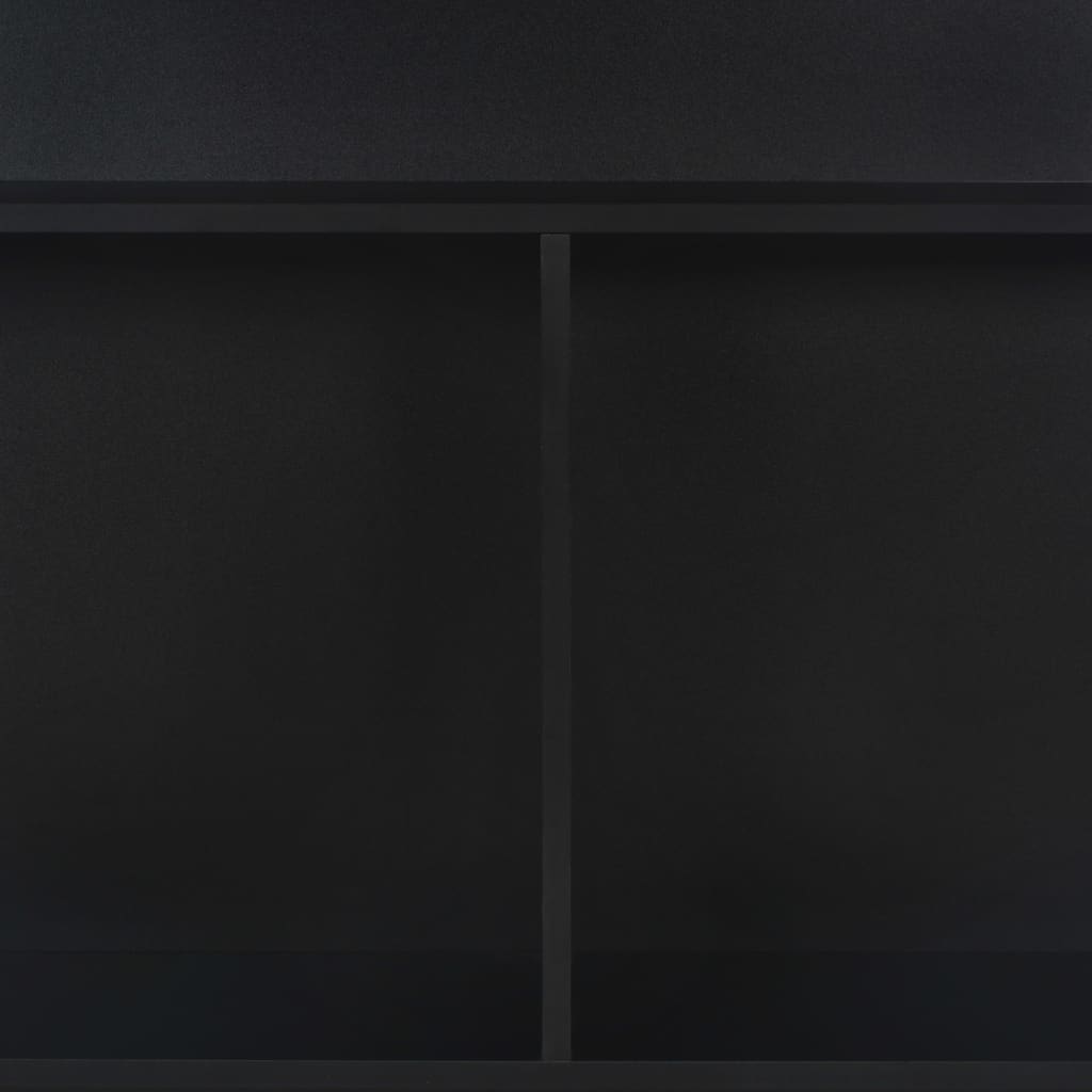 vidaXL Stół barowy z 2 blatami, czarny, 130 x 40 x 120 cm
