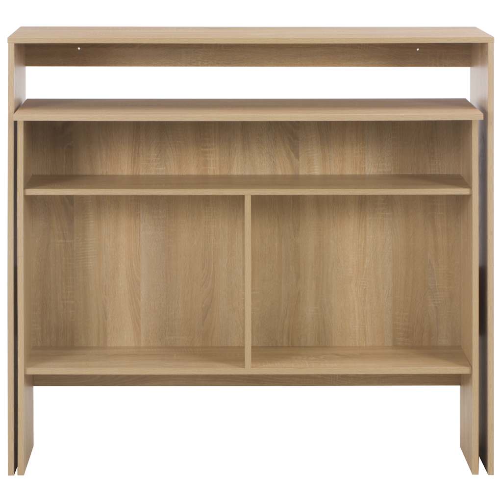 vidaXL Stół barowy z 2 blatami, dąb, 130 x 40 x 120 cm