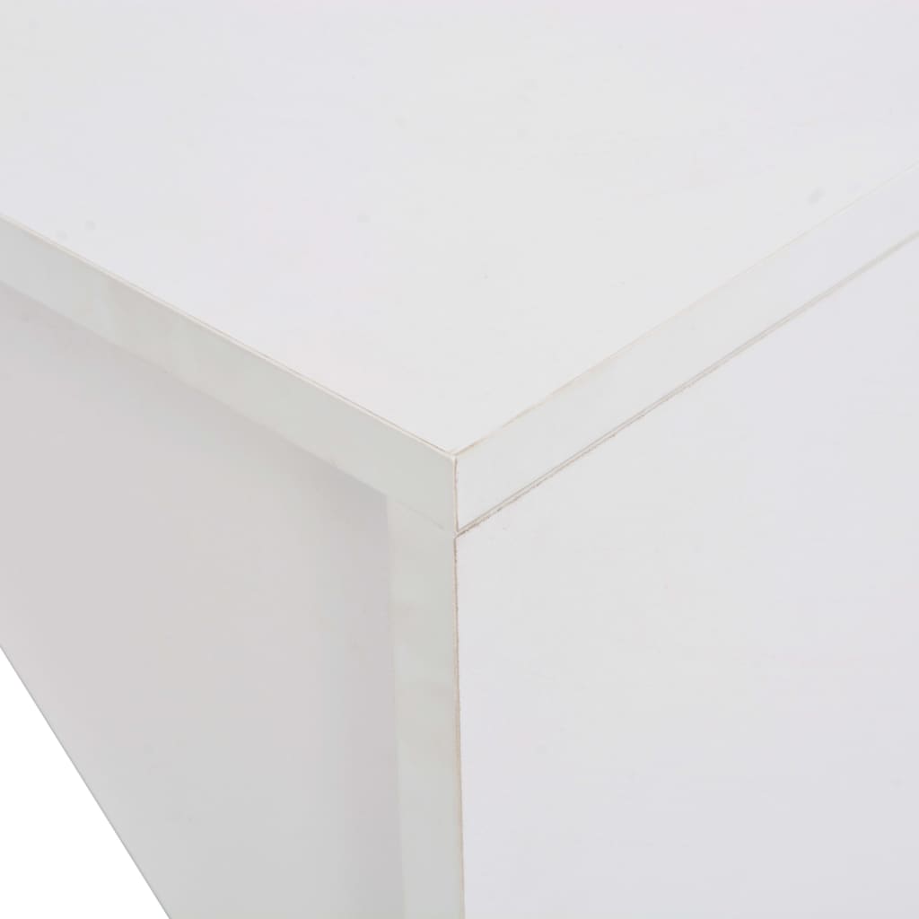 vidaXL Stolik barowy z szafką, biały, 115 x 59 x 200 cm