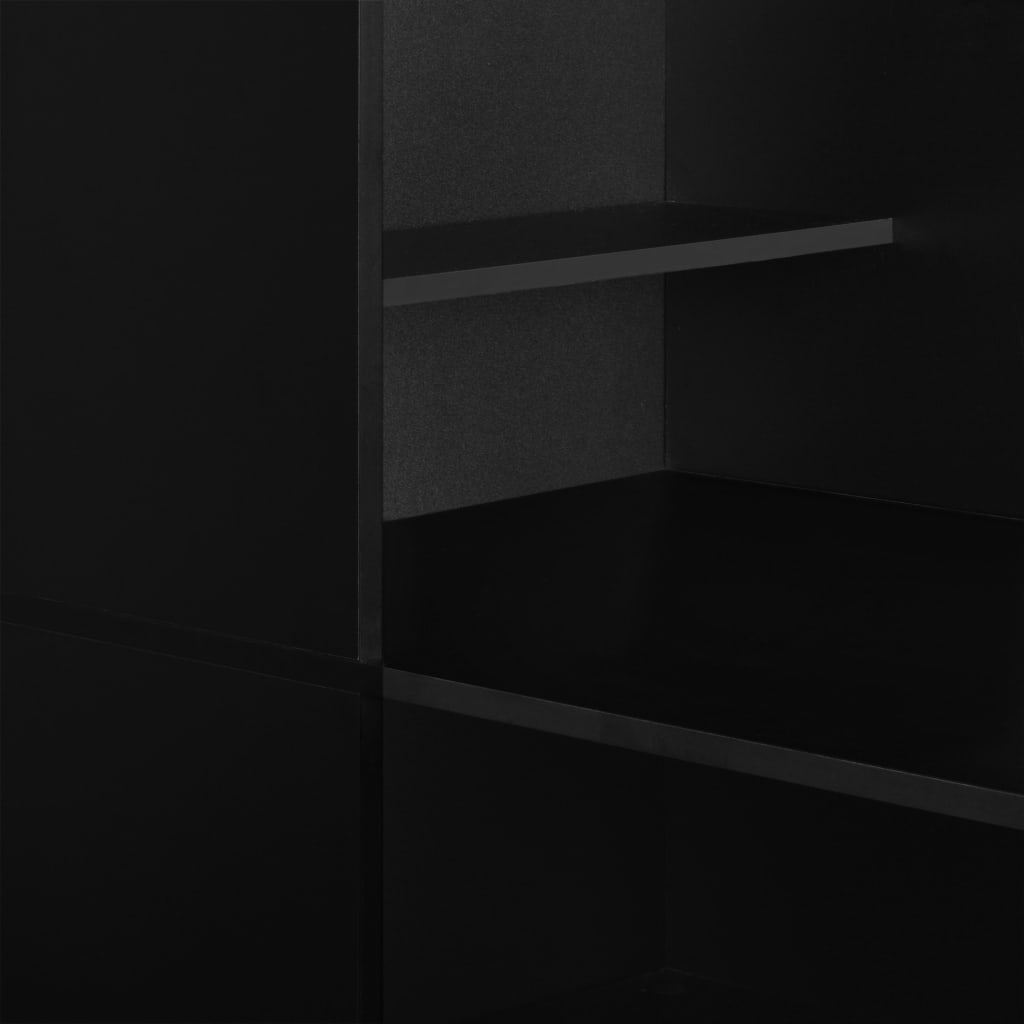 vidaXL Stolik barowy z szafką, czarny, 115 x 59 x 200 cm