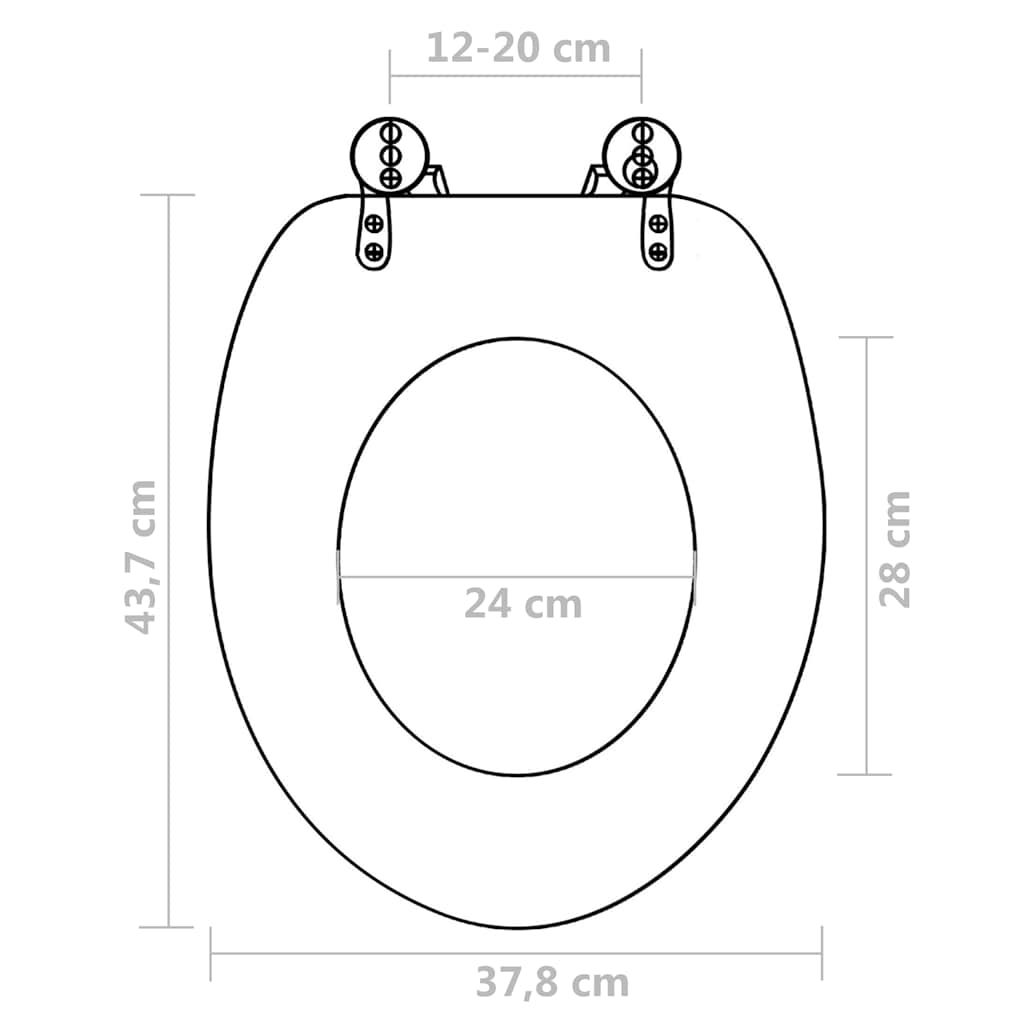 vidaXL Deski sedesowe, 2 szt., MDF, wzór kropel wody