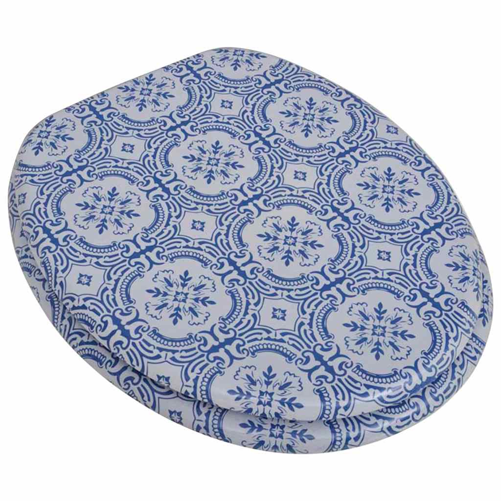 vidaXL Deski sedesowe, 2 szt., MDF, wzór porcelany