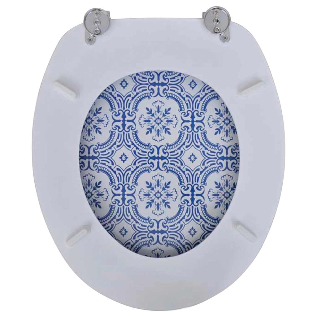 vidaXL Deski sedesowe, 2 szt., MDF, wzór porcelany