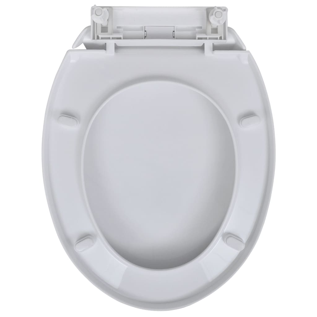 vidaXL Deski sedesowe wolnoopadające, 2 szt., plastikowe, białe