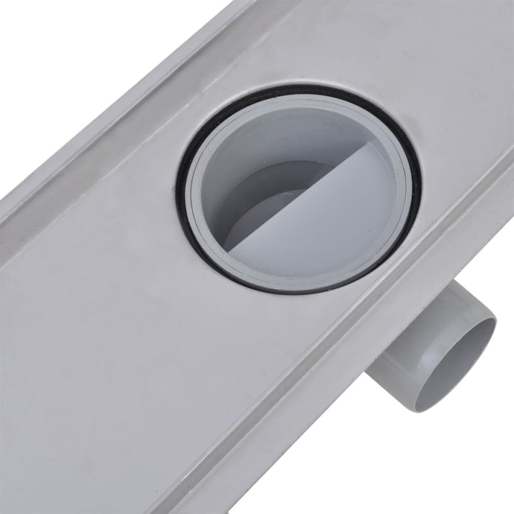 vidaXL Odpływ prysznicowy liniowy, 2 szt., 530x140 mm, stal nierdzewna