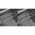 vidaXL Odpływ prysznicowy liniowy, 2 szt., 530x140 mm, stal nierdzewna