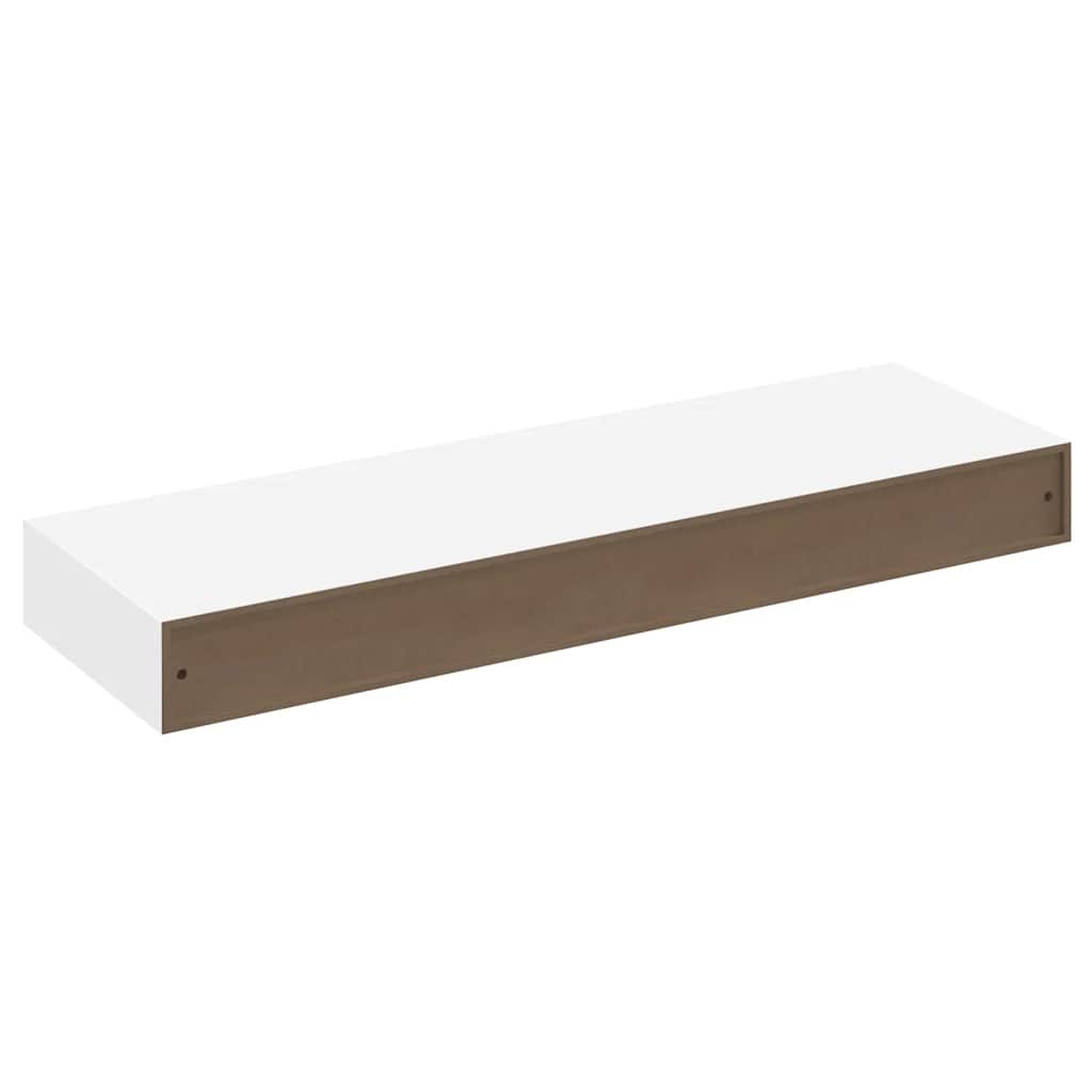 vidaXL Półki wiszące z szufladami, 2 szt., białe, 80 cm