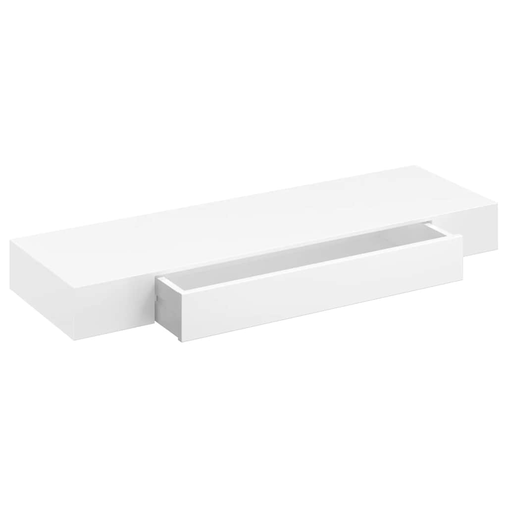 vidaXL Półki wiszące z szufladami, 2 szt., białe, 80 cm