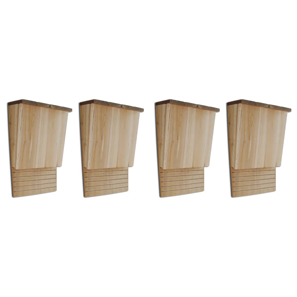 vidaXL Domki dla nietoperzy, 4 szt., 22 x 12 x 34 cm, drewniane