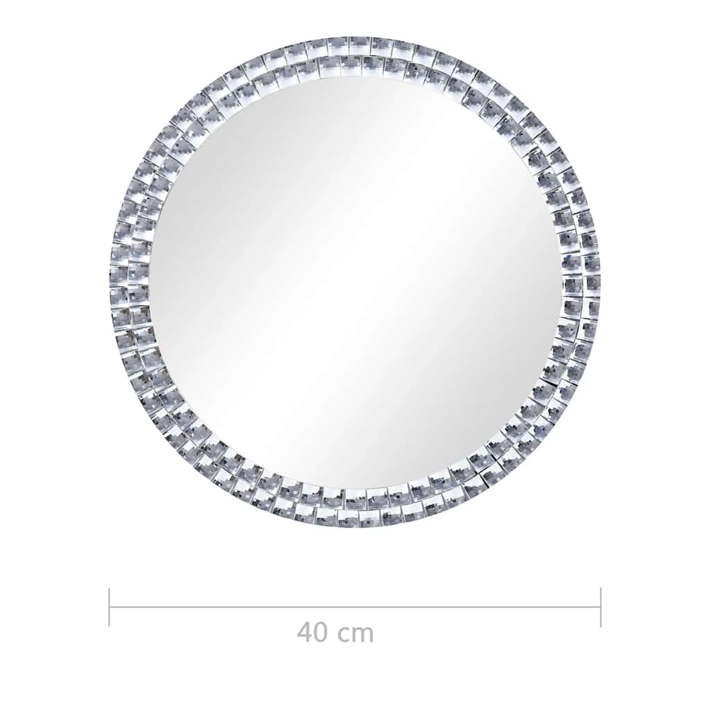 vidaXL Lustro ścienne, 40 cm, szkło hartowane