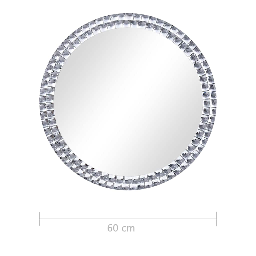 vidaXL Lustro ścienne, 60 cm, szkło hartowane