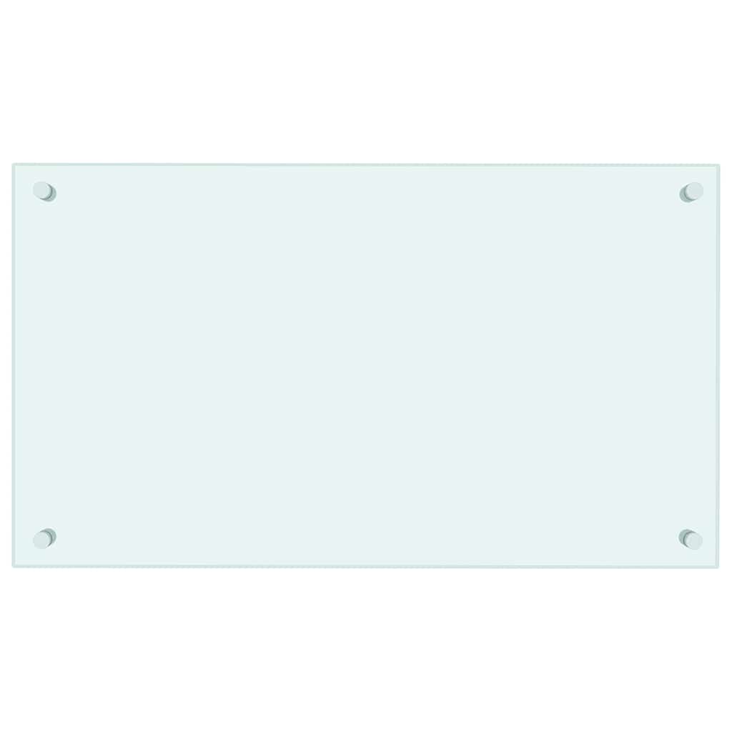 vidaXL Panel ochronny do kuchni, mleczny, 70x40 cm, szkło hartowane