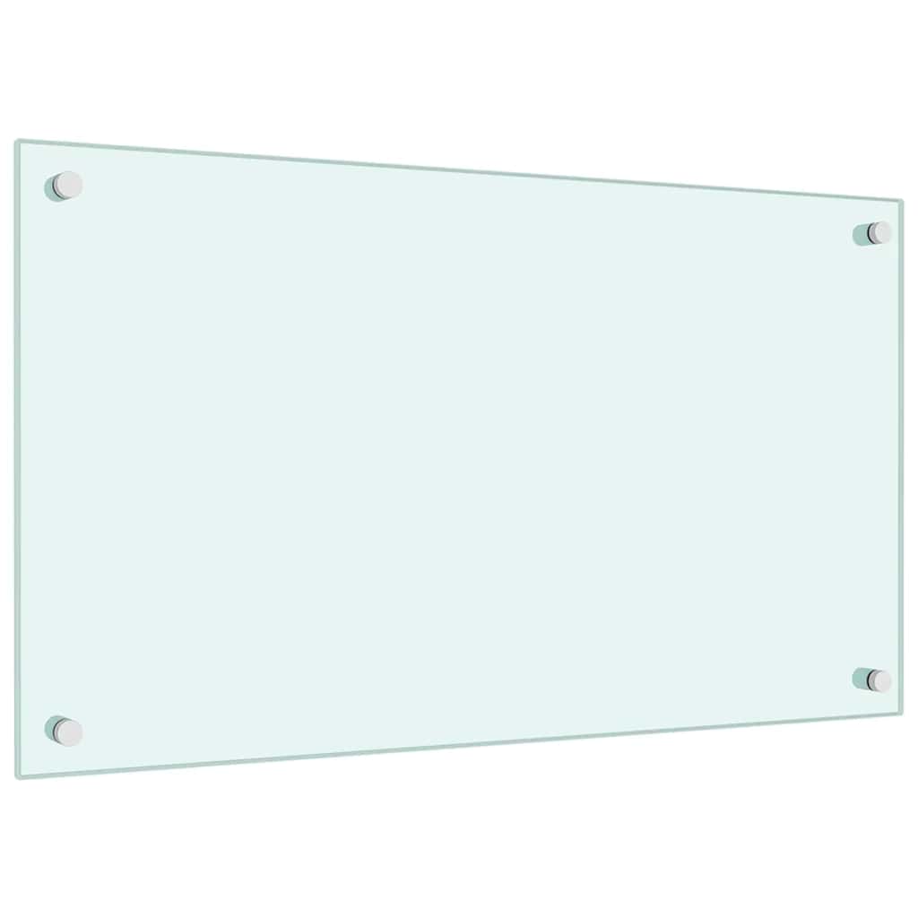 vidaXL Panel ochronny do kuchni, mleczny, 70x40 cm, szkło hartowane