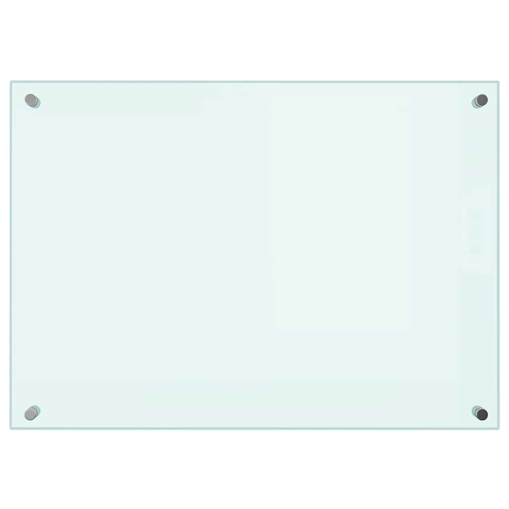 vidaXL Panel ochronny do kuchni, mleczny, 70x50 cm, szkło hartowane
