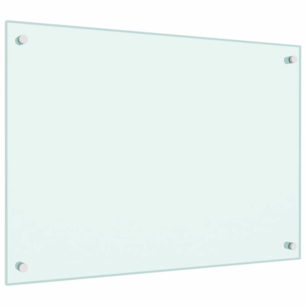 vidaXL Panel ochronny do kuchni, mleczny, 70x50 cm, szkło hartowane