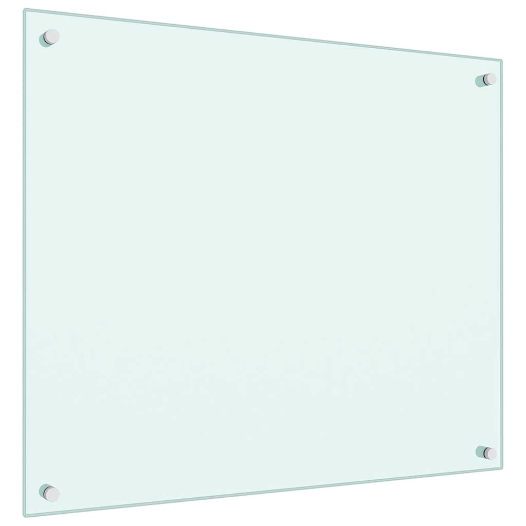 vidaXL Panel ochronny do kuchni, mleczny, 70x60 cm, szkło hartowane