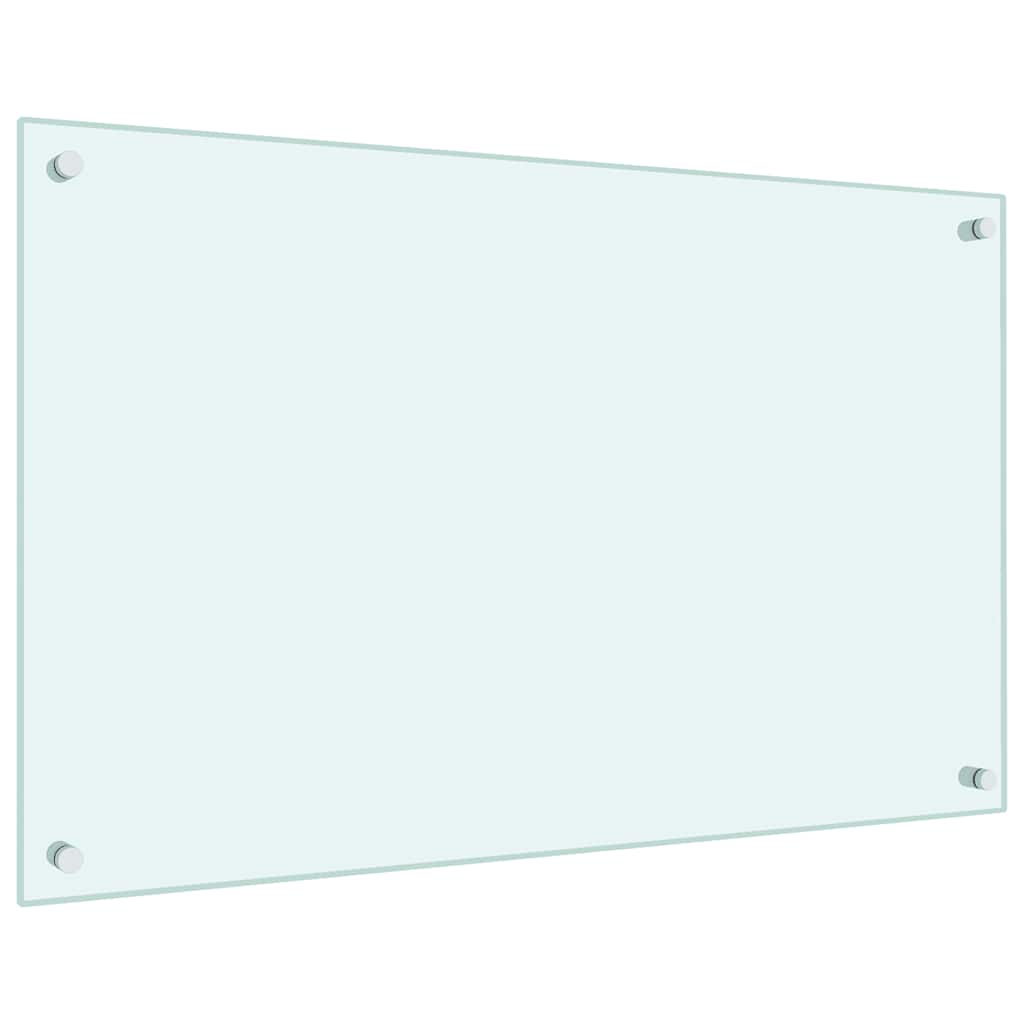 vidaXL Panel ochronny do kuchni, mleczny, 80x50 cm, szkło hartowane