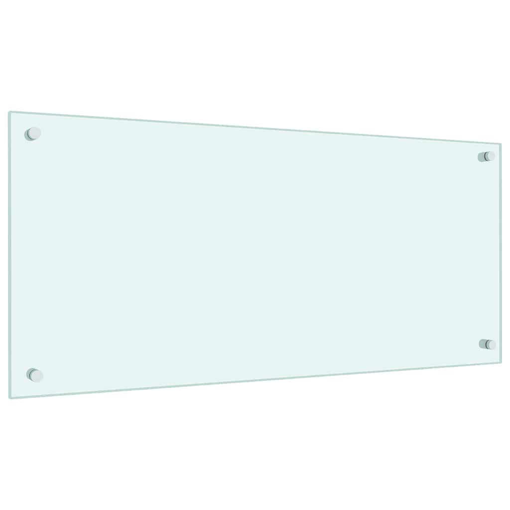 vidaXL Panel ochronny do kuchni, mleczny, 90x40 cm, szkło hartowane
