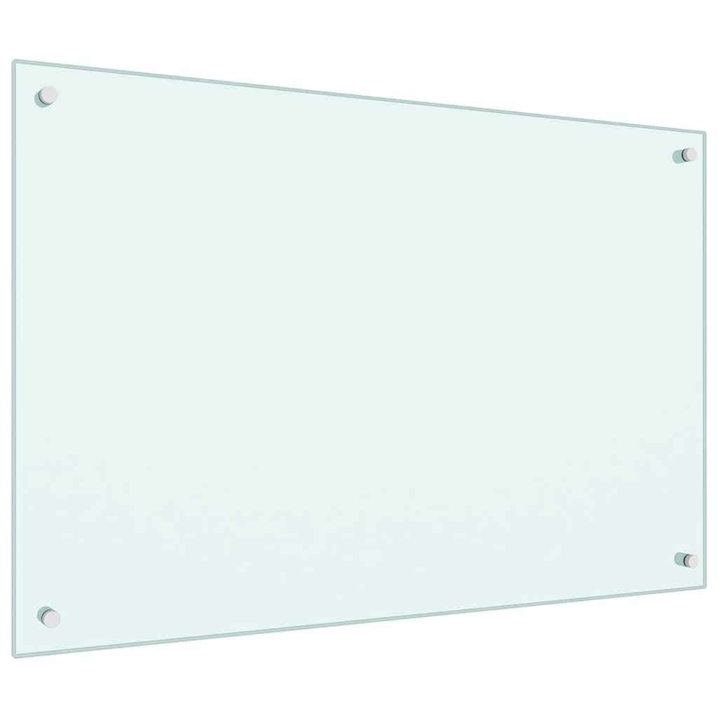 vidaXL Panel ochronny do kuchni, mleczny, 90x60 cm, szkło hartowane