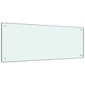 vidaXL Panel ochronny do kuchni, mleczny, 100x40 cm, szkło hartowane