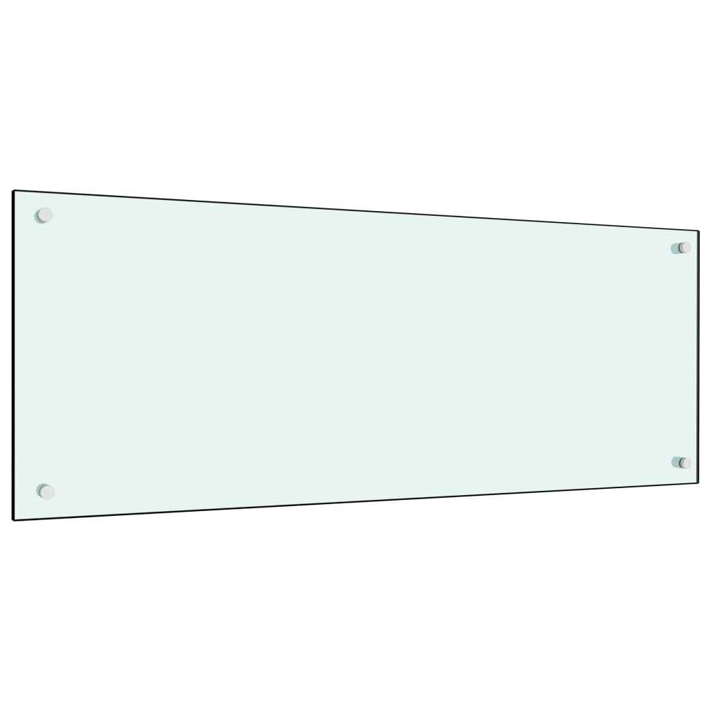 vidaXL Panel ochronny do kuchni, mleczny, 100x40 cm, szkło hartowane