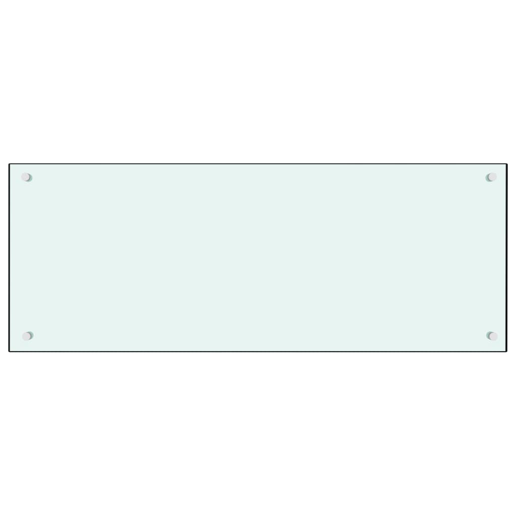 vidaXL Panel ochronny do kuchni, mleczny, 100x40 cm, szkło hartowane