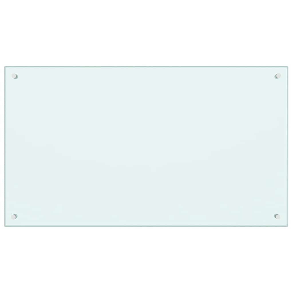 vidaXL Panel ochronny do kuchni, mleczny, 100x60 cm, szkło hartowane