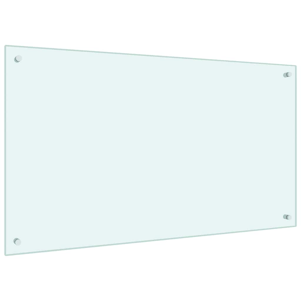 vidaXL Panel ochronny do kuchni, mleczny, 100x60 cm, szkło hartowane