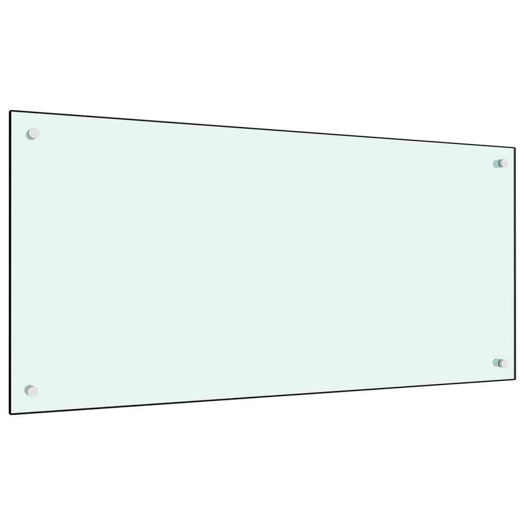 vidaXL Panel ochronny do kuchni, mleczny, 120x60 cm, szkło hartowane