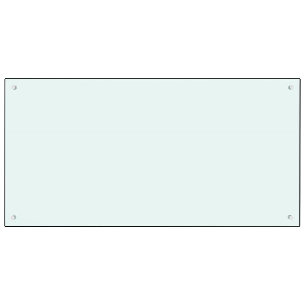 vidaXL Panel ochronny do kuchni, mleczny, 120x60 cm, szkło hartowane