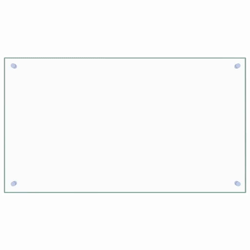 vidaXL Panel ochronny do kuchni, przezroczysty, 90x50 cm, szkło